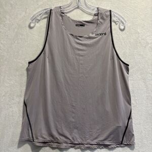 Janji Women's Pinnacle Ultra Singlet Lightweight Tank Top Aether Grey Medium Run
